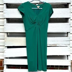 Banana Republic for Issa London Green Cap Sleeve Dress